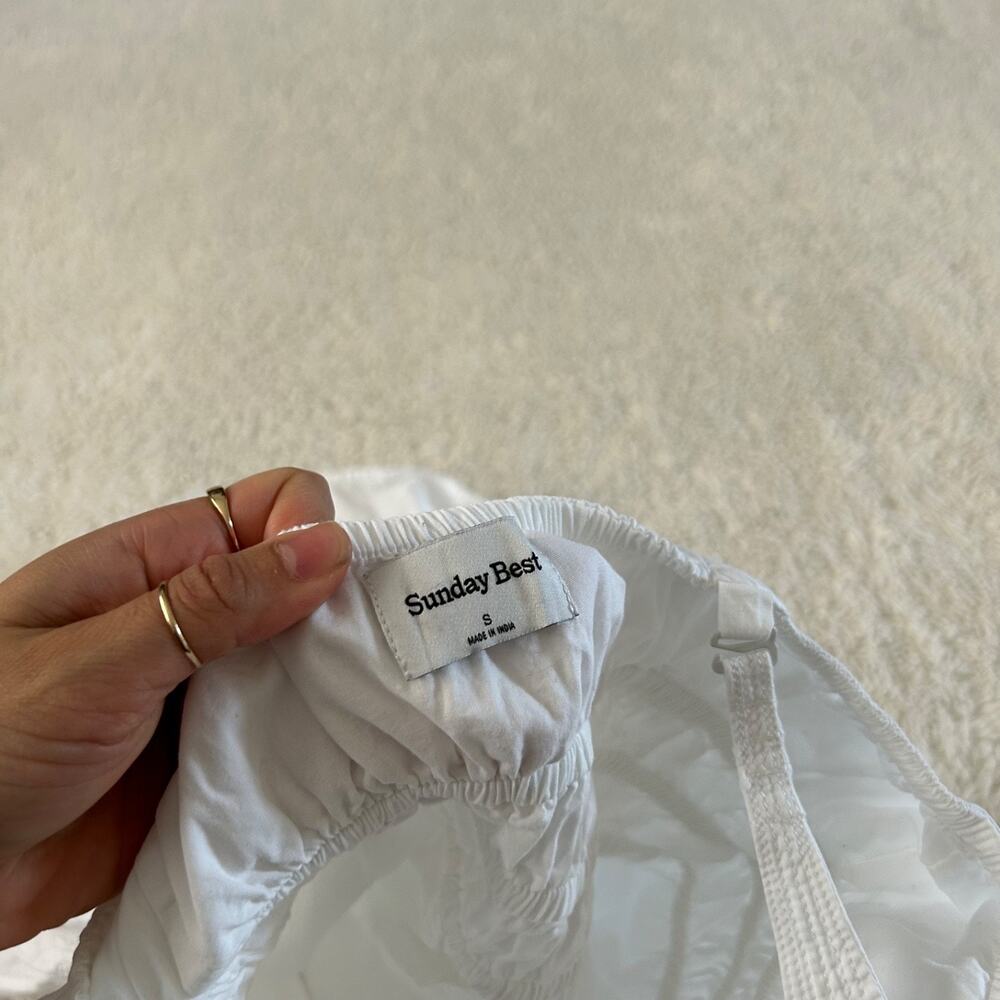 Sunday Best Aritzia White Poplin Dress Sz S Cottage Core Soft Girl Tomato Ballet - Picture 5 of 6